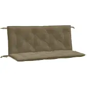 vidaXL Tuinbankkussens 2 st 120x50x7 cm stof gemêleerd taupe