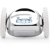 Clocky - Alarm Klok op Wielen - Chroom - CL-CHROME