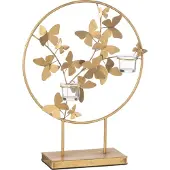 J-Line theelichthouder Fly - metaal - goud