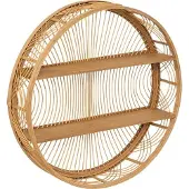 Atmosphera Atmopshera Ina wandplank rond - Bamboe - Dia 70 cm