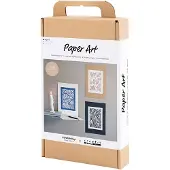 Adlibris CC Hobbyset Papierkunst - Papiersnijden - Off white - Blauw - Zwart