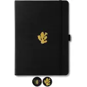 Dingbats * Pro B5 Notitieboek - Black Bee Stippen - Bullet Journal met 160gsm Inktvrij Papier - Schetsboek met Harde Kaft, Binnenvak, Elastische Sluiting en Bladwijzer