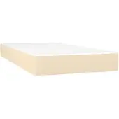 vidaXL Pocketveringmatras medium 120x190x20 cm stof crèmekleurig