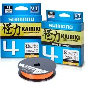 Shimano Kairiki 4, 150 meter, 0,06 mm, 4,4 kg / 6 lbs, oranje, 4-strengsvislijn, LDM54TE0606015H