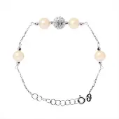 Diadema String Armband força en zoetwatercultuur kralen zilver 925
