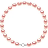 Diadema Kralen armband Zoetwater 4-5mm Rijstkorrels Roses Wit Goud 18 Karaat