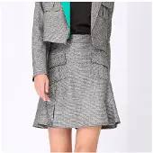 Smart & Joy Korte rok met patchzakken en brede ruche