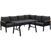 Intratuin 6-zits Loungeset Sem Zwart