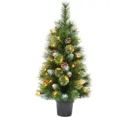 Intratuin Kunstkerstboom Met 40 Lampjes Warm Wit D 48 H 90 Cm