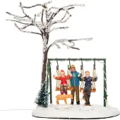 Intratuin Kerstdorpminiatuur Kinderen Op Schommel 13 X 10 X 14 Cm