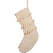 Intratuin Kersthanger Kerstsok Tassel Beige 60 X 28 X 1,5 Cm