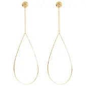 Ixxxi Oorbellen Oval Chain Stone Goud