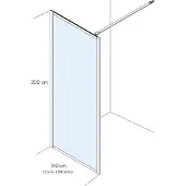 Sealskin Inloopdouche Contour 138x200cm - Geborsteld Rvs Profiel - 6 Mm Helder Glas