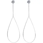 Ixxxi Oorbellen Oval Chain Stone Zilver