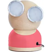 Kubbick GoggleLamp Mr Watt - Tafellamp - LED - Rood Hout