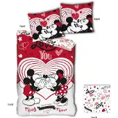 Disney Mickey & Minnie Mouse kinderdekbedovertrek Love You - microvezel