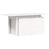 vidaXL Tuintafel 100x50x75 cm massief grenenhout wit