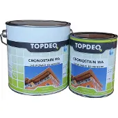 Topdeq CRONOSTAIN WA Beits voor Buiten - zwarte verf - ral 9005 - 1 Liter - Voor Geveltimmerwerk, Chalets, schuttingen & Tuinhuisjes