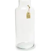 Jodeco bloemenvaas - Eco glas transparant - H35 x D14,5 cm