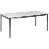 Beliani COSOLETO - Tuintafel - Marmer effect - Glas/RVS