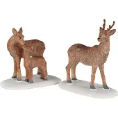 Lemax Kerstdorpminiatuur Deer Family (herten Familie) 12,8 X 6,8 X 6,4 Cm 2-delig