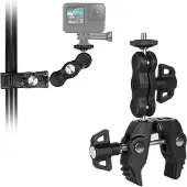 Hurtel Telefoon- en sportcamerahouder met klem, Smartphonehouder