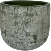 HS Potterie Bloempot Miami - d33 x h31cm - Groen Cement