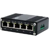 EXSYS Switch, 5 poorten, industriële Ethernet, PoE, 4x10/100/1000Tx, 12-48VDC