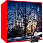 Ruhhy LED Meteoorregen Lichtslingers 50cm - Magische Koel Witte Verlichting
