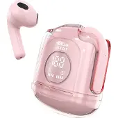 Blue Star Transparantie Fi22 Bluetooth hoofdtelefoon (5 h), Koptelefoon, Roze