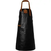 Witloft - Classic Leren Schort XXL Zwart/Cognac