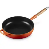 Le Creuset Signature hapjespan houten handvat 28 cm Flame