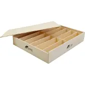 Packlinq Houten doos met deksel, afm 29x37x6,5 cm, 1 stuk