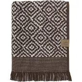 Mette Ditmer Morocco handdoek 50x90 cm Chocolate-off-white