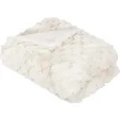 Atmosphera Adriel Fleece Jacquard Deken - 120 x 160 cm, Effen Patroon
