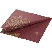 Duni kerst servetten - rood/goud - 33*33 - 50 stuks