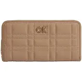 Calvin Klein Gevoerde Ritsportemonnee Beige