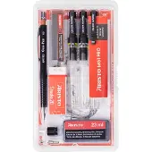 Aristo tekenpen - PRO Studio - set 8-delig - lijnbreedte 0.20/0.35/0.70 mm - fles 23ml inkt - tekenpotlood - potloodstiftjes - gum - penadapter - AR-64151