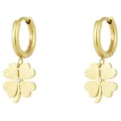 Yehwang Give me luck oorbellen - Oorbellen - oorbellen dames - Goudkleurig - Stainless steel - Sieraden voor dames - Cadeau voor vrouwen