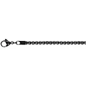 Ixxxi Men Ketting Ronde Schakel Mat Zwart