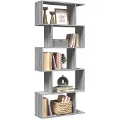 vidaXL Kamerscherm / boekenkast 5-laags 70x24x161 cm hout grijs sonoma