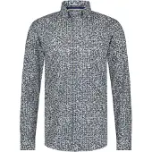 State of Art Hed Poplin Print Blauw Rood
