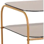 Hubsch Tafel metaal/glas - oranje/amber