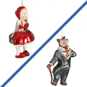 Luville Efteling Roodkapje en de wolf kerstballen Efteling set van 2
