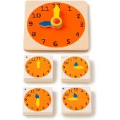 Toys for Life 'Hoe laat is het' - Leren klokkijken - Educatief speelgoed - Met opdrachtkaarten - Houten speelgoed - Spelend leren klok kijken - Speelgoed 5 tot 7 jaar