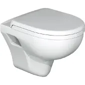 Linie Enzo hangtoilet Glanzend Wit open spoelrand met luxe wc-bril