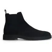 Manfield Donkerblauwe suède chelsea boots | Maat 44