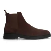 Manfield Bruine suède chelsea boots | Maat 47