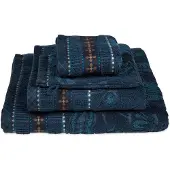 Pip studio Douchelaken Jasmin Jacquard Dark Blue (Set van 3)