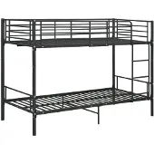 vidaXL Stapelbed metaal zwart 90x200 cm